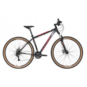 Bicicleta Venzo Eolo - 2025 disco mecánico, 21 vel negro /rojo talle M