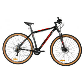 Bicicleta Venzo Eolo - 2025 disco mecánico, 21 vel negro /rojo talle M